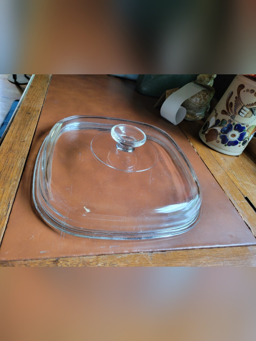 Pyrex Glass Lid #A-12-C, Replacement Cover for A-5-B Casserole Dish About 10x10
